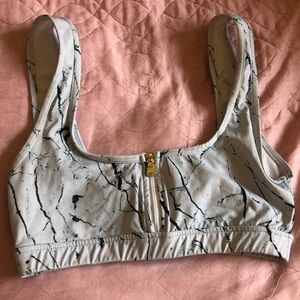 Varley sports bra with zip up